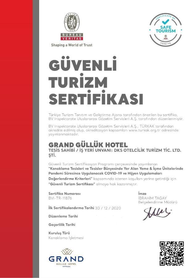 Grand Gulluk Hotel & Spa City Center Antalia Esterno foto